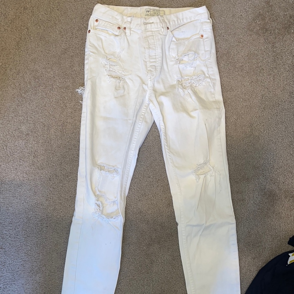 White Free People jeans
